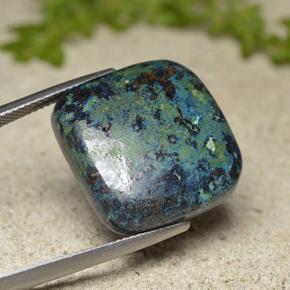 23.94 ct Multicolor Chrysocolla Stone, Natural Chrysocolla in Cushion Cabochon Shape for Sale