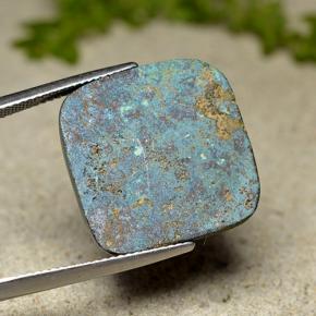Chrysocolla Gemstone in 20.1 x 19.7 mm Size for Sale, Chrysocolla Stone in Multicolor Color