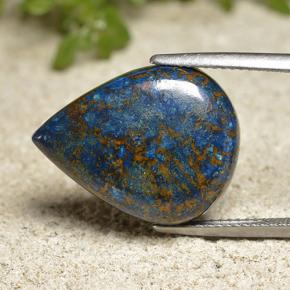 17.52 ct Multicolor Chrysocolla Stone, Natural Chrysocolla in Pear Cabochon Shape for Sale