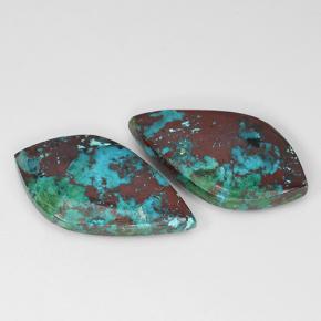 14.41 ctw Multicolor Chrysocolla Stones, Natural Chrysocolla in Rhomb Cabochon Shape for Sale