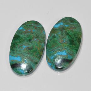Chrysocolla Gemstones in 23.5 x 13.2 mm Size for Sale, Chrysocolla Stones in Multicolor Color