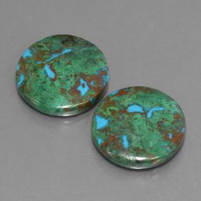 10.5ct Round Cabochon Multicolor Chrysocolla Gem for sale 10.5ct Round Cabochon Multicolor Chrysocolla Gem (ID: 503181)