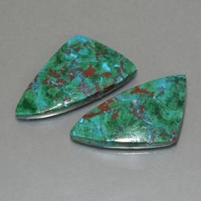 18.00 ctw Multicolor Chrysocolla Stones, Natural Chrysocolla in Teardrop Cabochon Shape for Sale