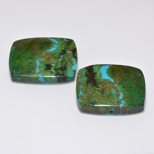 Chrysocolla Gemstones in 16.4 x 16.2 mm Size for Sale, Chrysocolla Stones in Multicolor Color