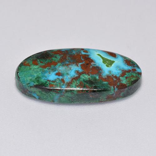 Chrysocolla Gemstone in 18.9 x 10.4 mm Size for Sale, Chrysocolla Stone in Multicolor Color