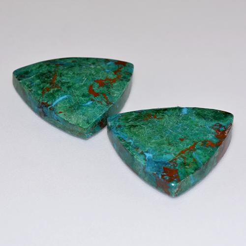 Chrysocolla Gemstones in 16 x 16 mm (calibrated) Size for Sale, Chrysocolla Stones in Multicolor Color