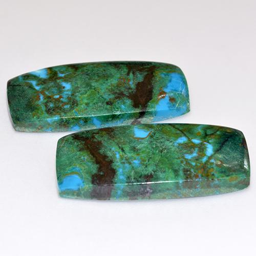Chrysocolla Gemstones in 22.9 x 12.3 mm Size for Sale, Chrysocolla Stones in Multicolor Color