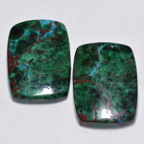 Multicolor Chrysocolla Gem - 9ct Cushion Cabochon (ID: 517269)
