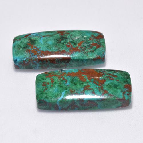 Chrysocolla Gemstones in 18.6 x 9.4 mm Size for Sale, Chrysocolla Stones in Multicolor Color