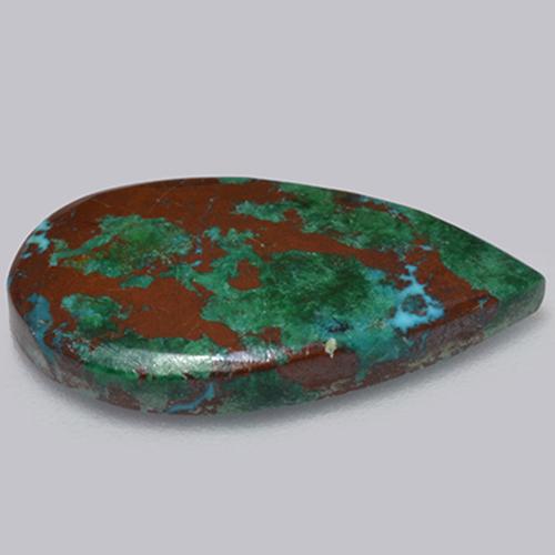 Chrysocolla Gemstone in 20.7 x 12.1 mm Size for Sale, Chrysocolla Stone in Multicolor Color
