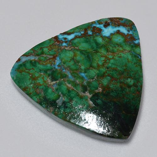 8.65 ct Multicolor Chrysocolla Stone, Natural Chrysocolla in Trillion Cabochon Shape for Sale