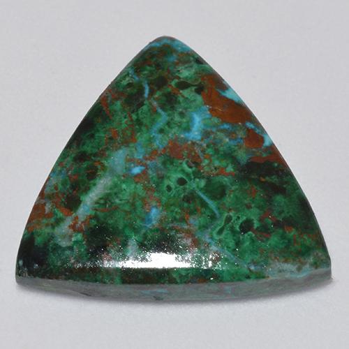 9.16 ct Multicolor Chrysocolla Gemstone, Chrysocolla Gem in Trillion Cabochon Shape for Sale.