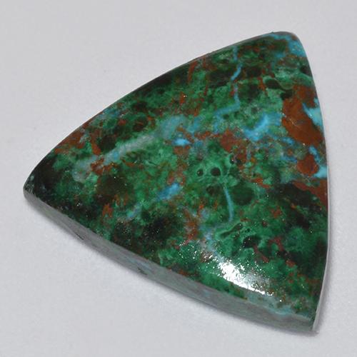 9.16 ct Multicolor Chrysocolla Stone, Natural Chrysocolla in Trillion Cabochon Shape for Sale