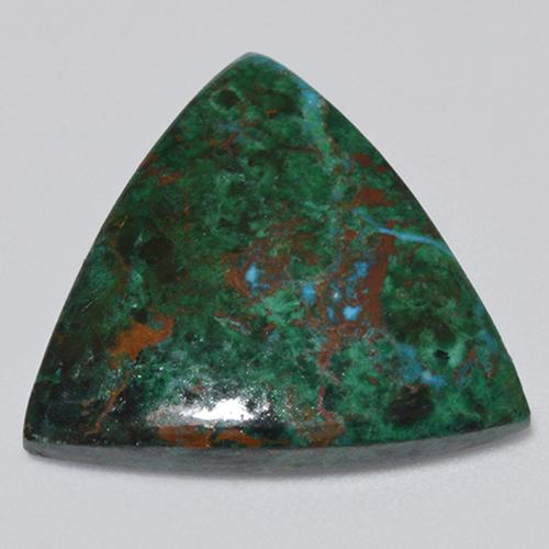 9.88 ct Multicolor Chrysocolla Gemstone, Chrysocolla Gem in Trillion Cabochon Shape for Sale.
