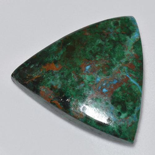 9.88 ct Multicolor Chrysocolla Stone, Natural Chrysocolla in Trillion Cabochon Shape for Sale