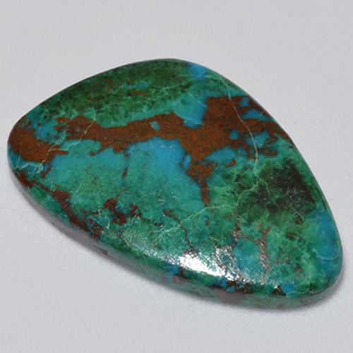 6.24 ct Multicolor Chrysocolla Stone, Natural Chrysocolla in Fancy Cabochon Shape for Sale