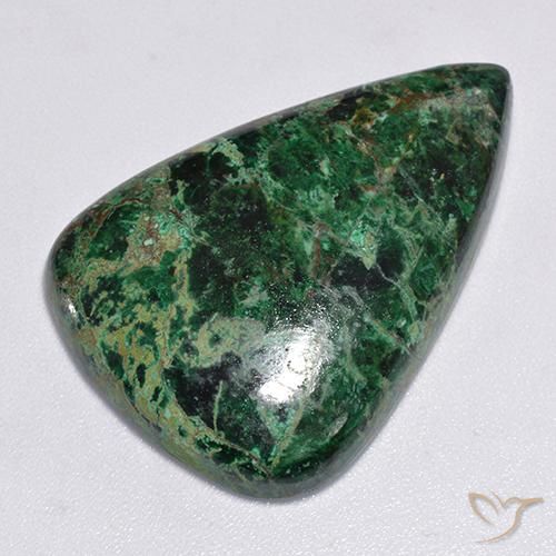 36.77 ct Pear Chrysocolla, 31.8 x 22.3 mm From Australia, Photo A