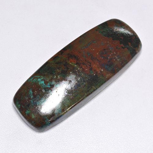 Multicolor Chrysocolla Gem - 27.3ct Cushion Cabochon (ID: 517502)