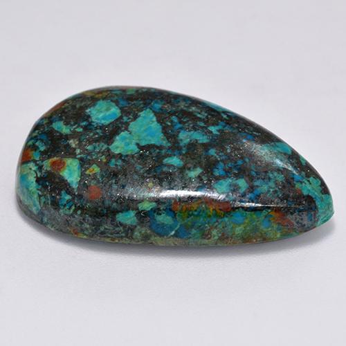 Chrysocolla Gemstone in 30 x 20.3 mm Size for Sale, Chrysocolla Stone in Multicolor Color