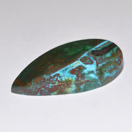 Chrysocolla Gemstone in 23.3 x 12.7 mm Size for Sale, Chrysocolla Stone in Multicolor Color