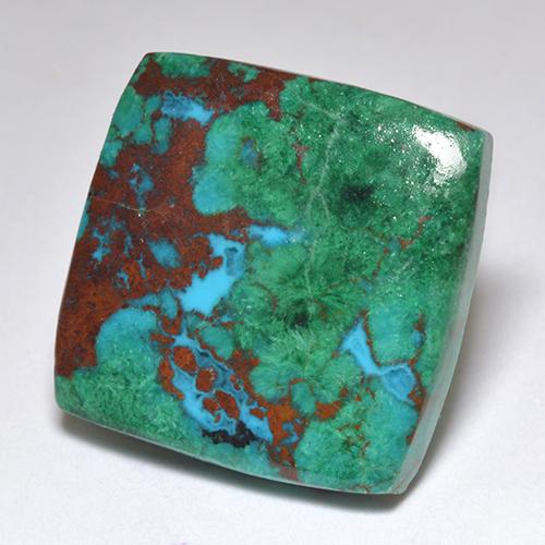 10.69 ct Multicolor Chrysocolla Stone, Natural Chrysocolla in Square Cabochon Shape for Sale