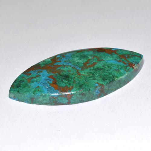 Chrysocolla Gemstone in 26.2 x 12.7 mm Size for Sale, Chrysocolla Stone in Multicolor Color