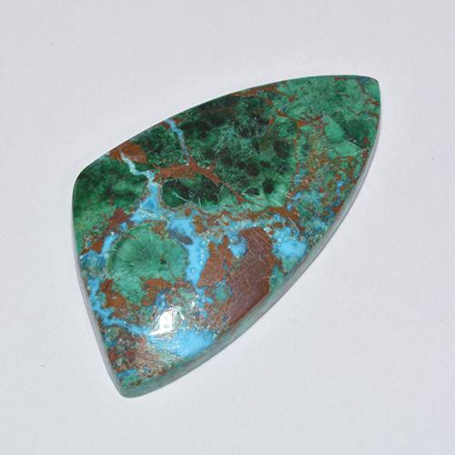9.00 ct Multicolor Chrysocolla Stone, Natural Chrysocolla in Fancy Cabochon Shape for Sale