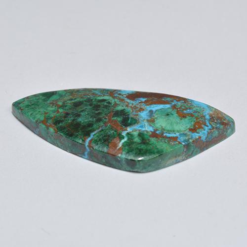 Chrysocolla Gemstone in 26.1 x 14.3 mm Size for Sale, Chrysocolla Stone in Multicolor Color