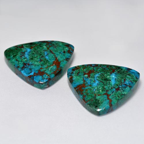 Chrysocolla Gemstones in 18.7 x 18.2 mm Size for Sale, Chrysocolla Stones in Multicolor Color