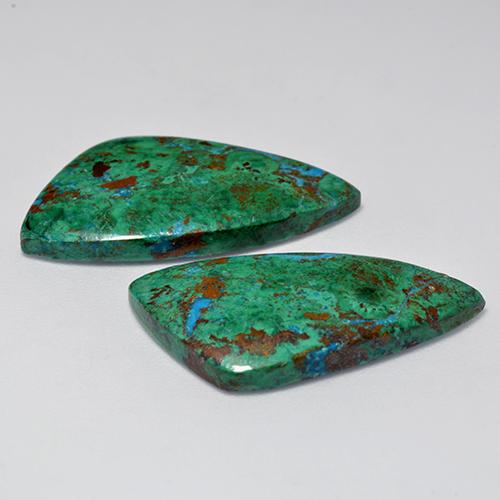 Chrysocolla Gemstones in 25.5 x 14.3 mm Size for Sale, Chrysocolla Stones in Multicolor Color