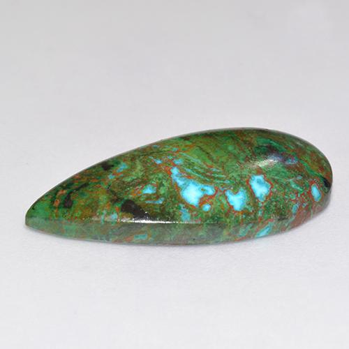 Chrysocolla Gemstone in 25.6 x 13 mm Size for Sale, Chrysocolla Stone in Multicolor Color