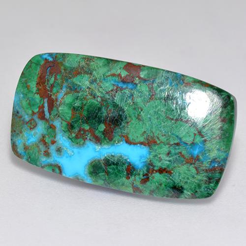 11.95 ct Multicolor Chrysocolla Stone, Natural Chrysocolla in Cushion Cabochon Shape for Sale