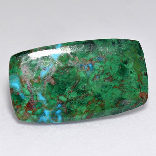 11.63 ct Multicolor Chrysocolla Gemstone, Chrysocolla Gem in Cushion Cabochon Shape for Sale.