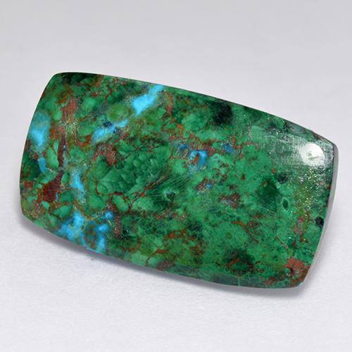 11.63 ct Multicolor Chrysocolla Stone, Natural Chrysocolla in Cushion Cabochon Shape for Sale
