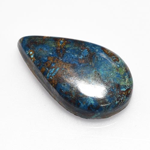 16.67 ct Multicolor Chrysocolla Stone, Natural Chrysocolla in Pear Cabochon Shape for Sale