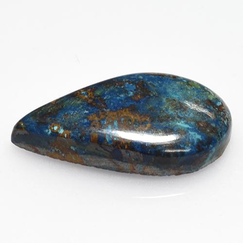 Chrysocolla Gemstone in 25.2 x 14.6 mm Size for Sale, Chrysocolla Stone in Multicolor Color