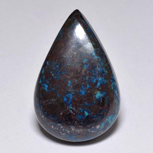 11.31 ct Multicolor Chrysocolla Gemstone, Chrysocolla Gem in Pear Cabochon Shape for Sale.