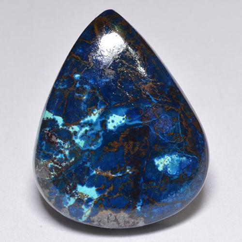 23.66 ct Multicolor Chrysocolla Gemstone, Chrysocolla Gem in Pear Cabochon Shape for Sale.