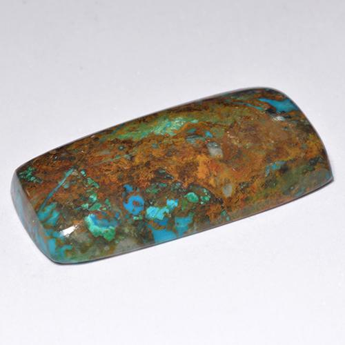 Chrysocolla Gemstone in 32.7 x 17.1 mm Size for Sale, Chrysocolla Stone in Multicolor Color
