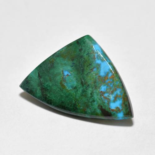 5.38 ct Multicolor Chrysocolla Stone, Natural Chrysocolla in Fancy Cabochon Shape for Sale
