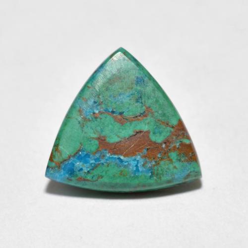 2.07 ct Multicolor Chrysocolla Gemstone, Chrysocolla Gem in Trillion Cabochon Shape for Sale.