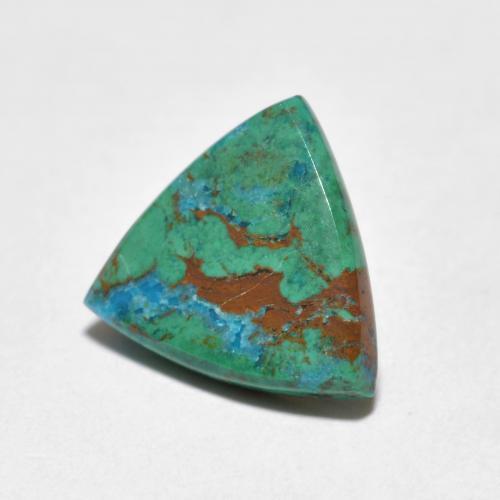 2.07 ct Multicolor Chrysocolla Stone, Natural Chrysocolla in Trillion Cabochon Shape for Sale