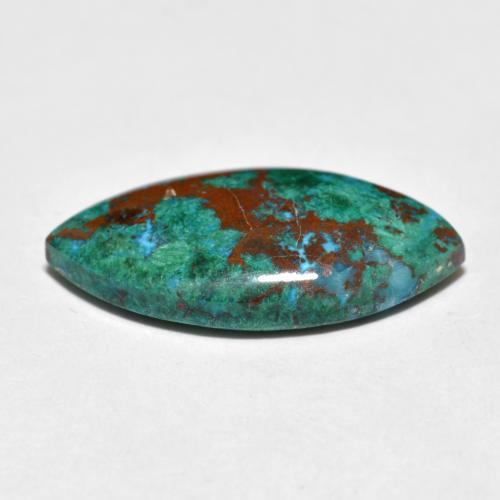 Chrysocolla Gemstone in 22.1 x 11.4 mm Size for Sale, Chrysocolla Stone in Multicolor Color