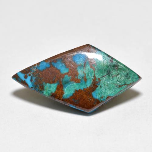 5.92 ct Multicolor Chrysocolla Stone, Natural Chrysocolla in Rhomb Cabochon Shape for Sale