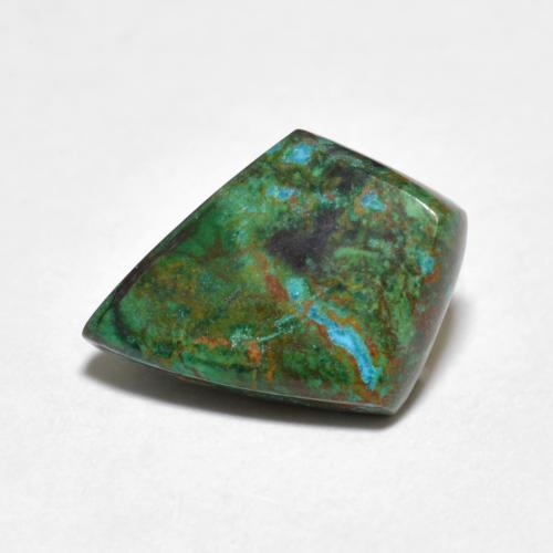 2.92 ct Multicolor Chrysocolla Gemstone, Chrysocolla Gem in Rhomb Cabochon Shape for Sale.