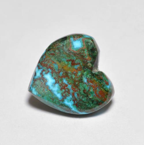 2.62 ct Multicolor Chrysocolla Stone, Natural Chrysocolla in Heart Cabochon Shape for Sale