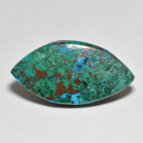 Multicolor Chrysocolla Gema - 8.2ct Cabujón Cortada Marquesa (ID: 603141)