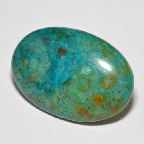 Chrysocolle Multicolore Ovale 16,82 ct d'Australie, Dimension 26,7 x 18mm, Pierre gemme naturelle Non traité, pureté Opaque , 1 pièce de chrysocolle oval cabochon, dureté de Mohs de 2 à 4, Photo A