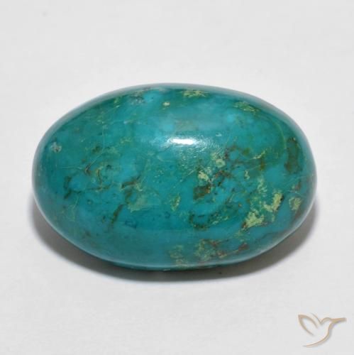11.7 ct Oval Chrysocolla, 19.7 x 13 mm From Australia, Photo A