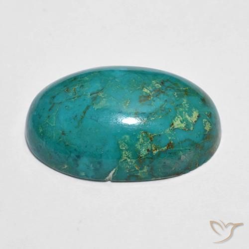 Chrysocolla Gemstone in 19.7 x 13 mm Size for Sale, Chrysocolla Stone in Green Blue Color